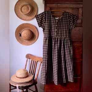 SOLD ❌Little Cottonwood Tan and Blue Gingham Meadow